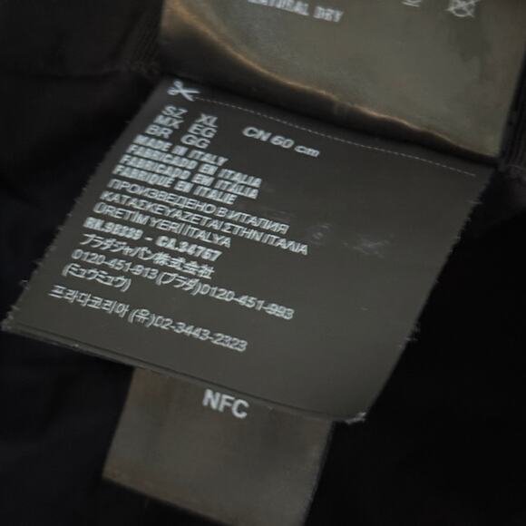 Size XL - Prada 2HC137 Mens Navy Denim Metal Logo Bucket Hat - Picture 4 of 5